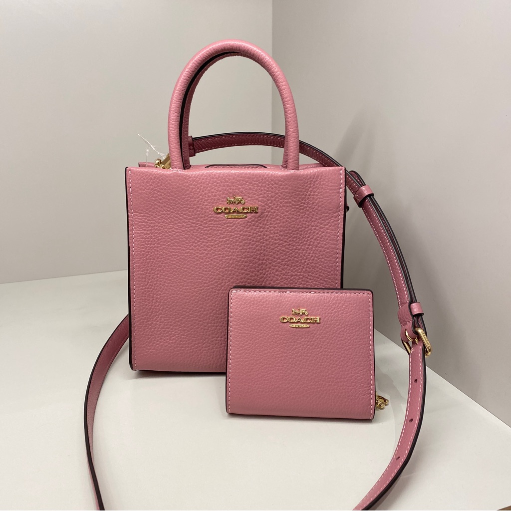 Coach Mini Cally Crossbody Satchel 5692& Small Wallet C2862